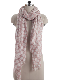 Elsa Hearts on Soft Rose Fashion Scarf